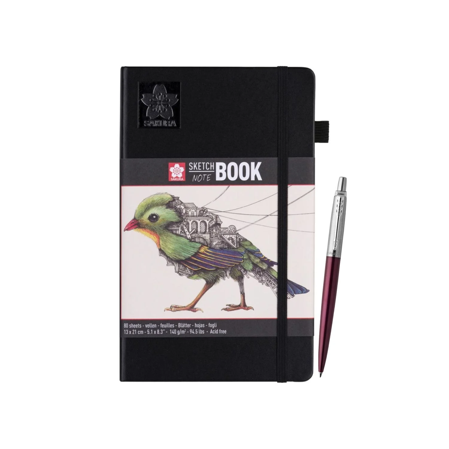 Sketchbook Sakura Blanco Crema 21x13 + Bolígrafo Jotter Parker