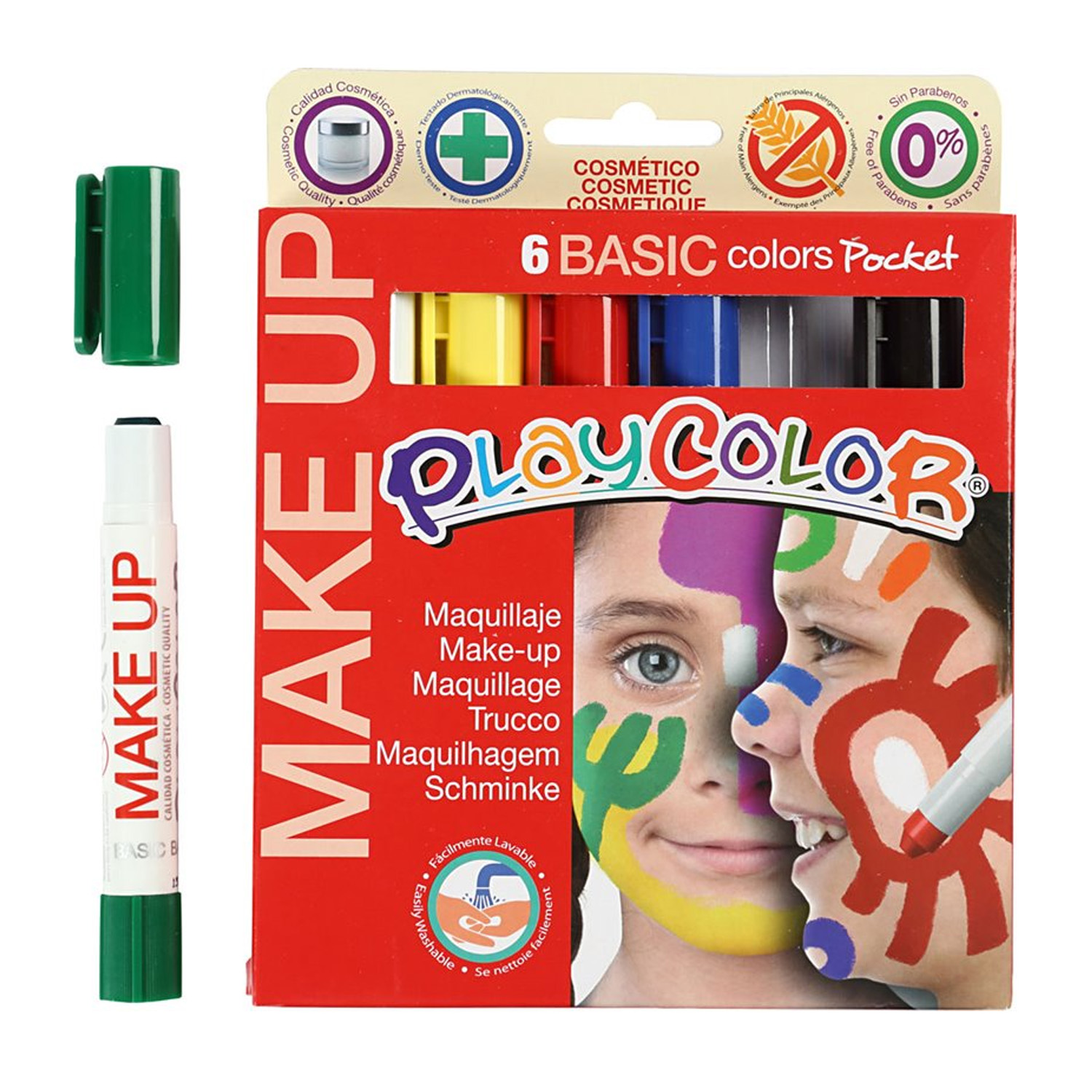 Tempera Maquillaje Playcolor  6 colores