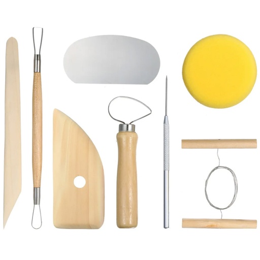 Set de 8 herramientas para Alfarería y Escultura