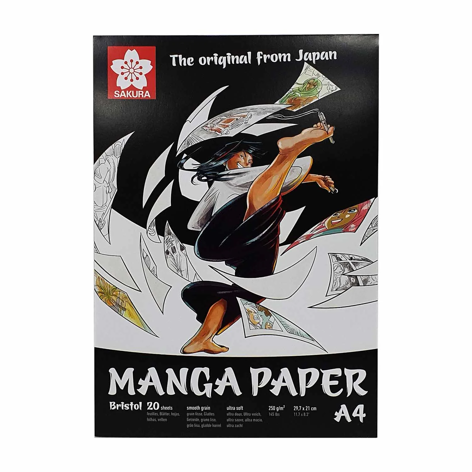 [99MANPADA4] Block Papel Bristol Sakura A4 (21x29.7cm) 250gr. 20hj