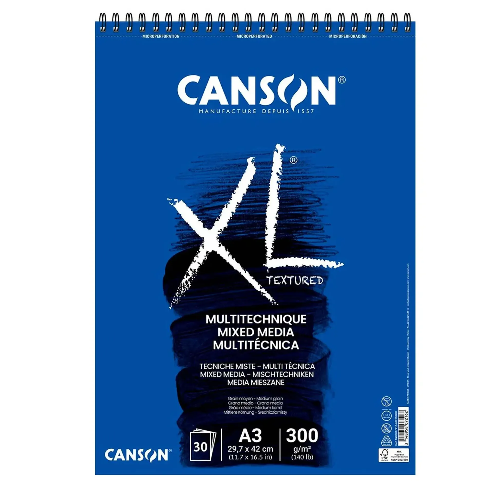 [807216] Croquera Canson XL Mix-Media 300gr 30 hjs A3 (29.7x42cm)