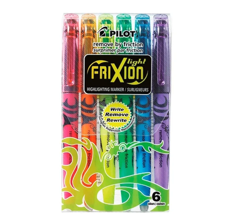[SW-FL-S6] Destacador Pilot Frixion Light Borrable 6 Colores Neón