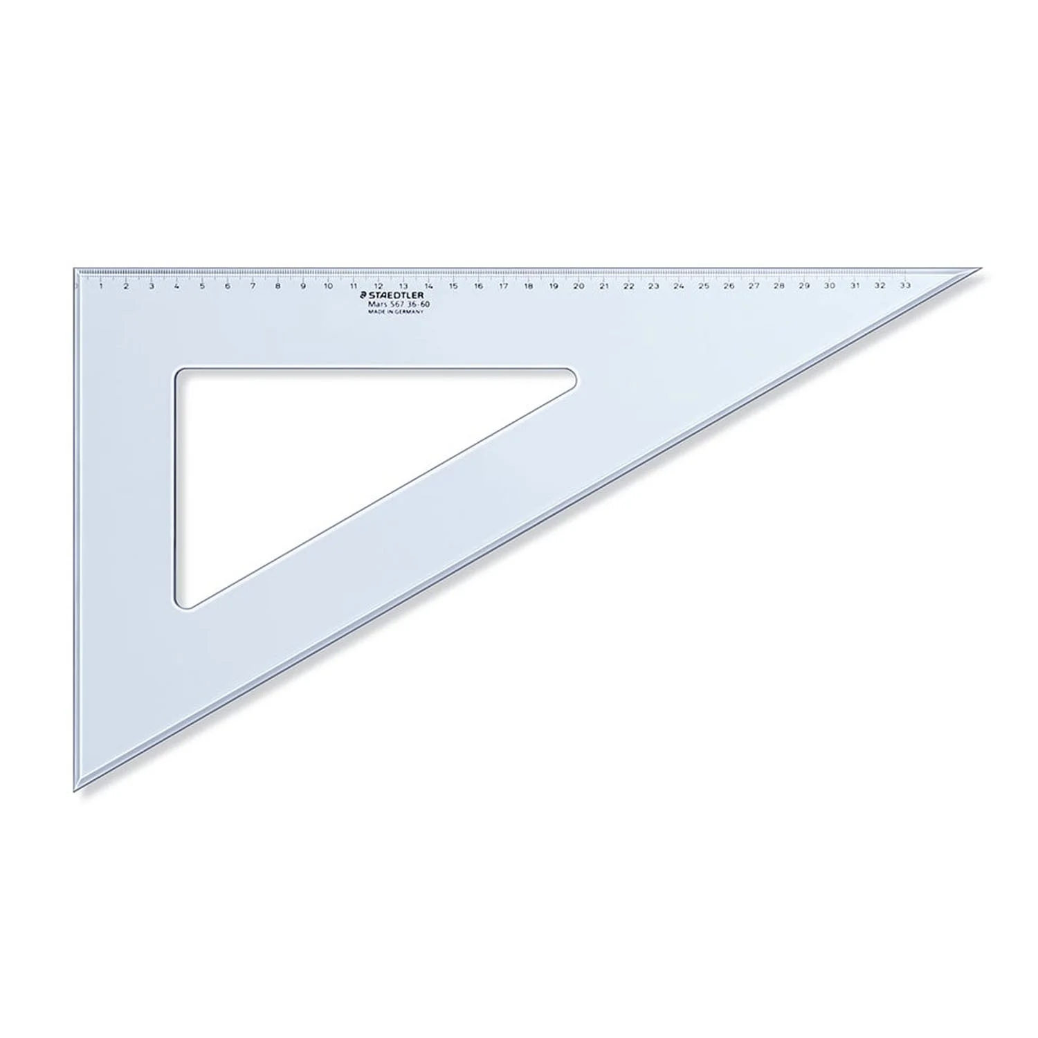 [206012] Escuadra Plástica Staedtler Azul Transparente 60º 36cm