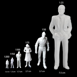Figuras a escala. Variados tamaños y colores