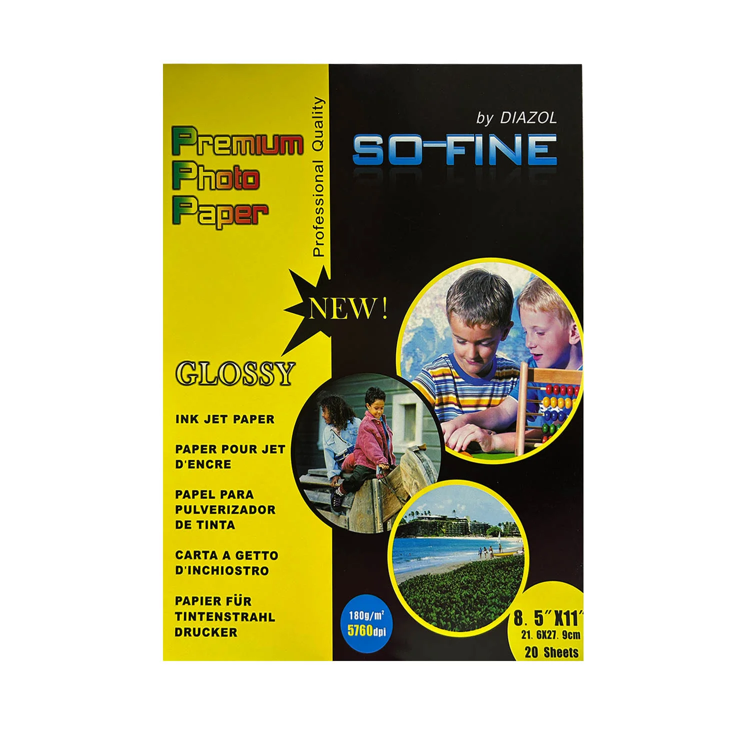 [PSI-B180GC] Papel Fotográfico Brillante 180grs. Carta (20 hojas)