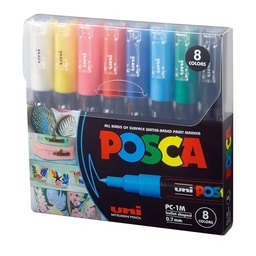 [PC1M-186400] Set 8 Marcadores Uni Posca PC-1M - 0.7 mm