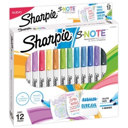 [2133103] Marcador Sharpie S-Note 12 colores Permanente