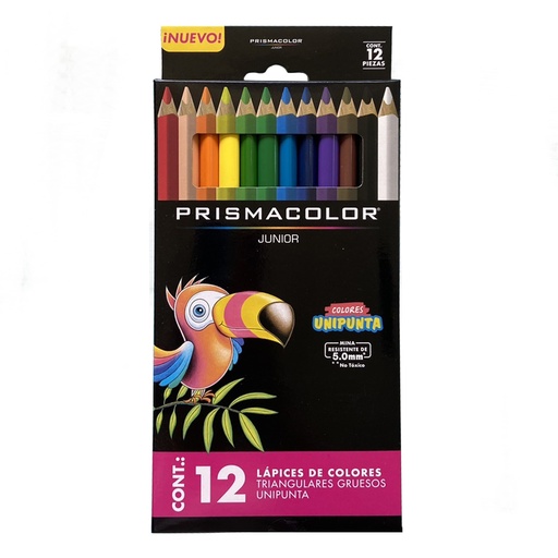 Lápices Prismacolor Junior 12 Colores Triangulares Gruesos