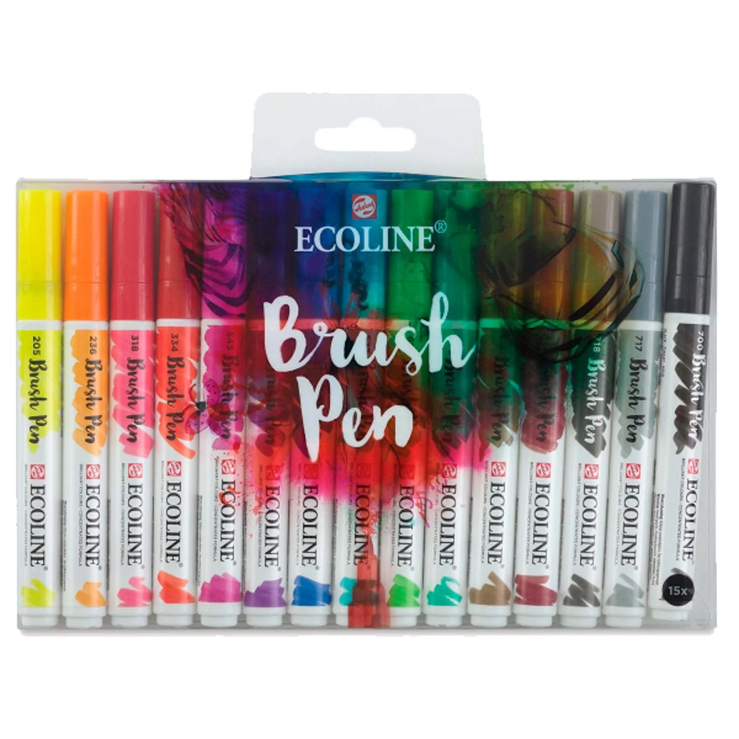 [11509003] Set Plumones Punta Pincel Ecoline (15 Colores)