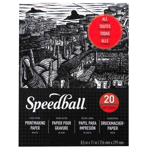 Block Papel Para Grabado Speedball 245gr 21.6x27.9cm 20hjs