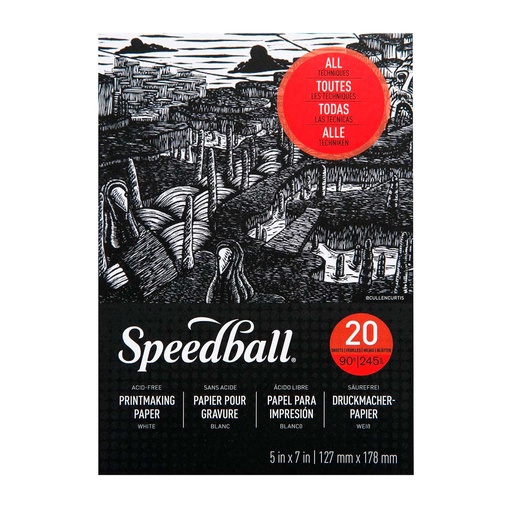 Block Papel Para Grabado Speedball 12.7x17.8cm 245gr. 20hj