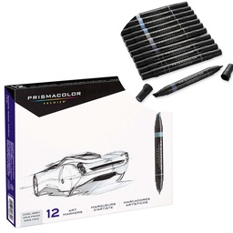 [P03622] Marcador Prismacolor Premier 12 Colores Gris Frio