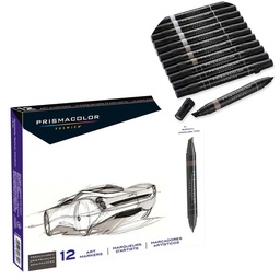 [03624] Marcador Prismacolor Premier 12 Colores Gris Frances