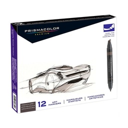 [P03624] Marcador Prismacolor Premier 12 Colores Gris Frances