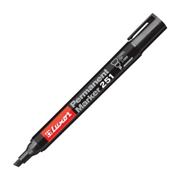 [251-NG] Marcador permanente punta biselada (Negro)
