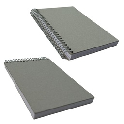 Croquera Papel Bond Tapa Gris 16x10cm (1/4 Oficio) 100hj