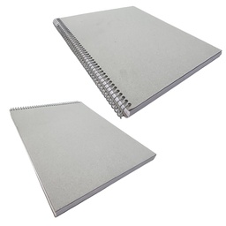 Croquera Papel Bond Tapa Gris 21x16cm (1/2 Oficio) 100hj