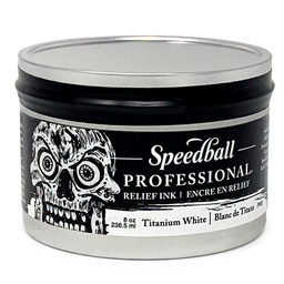 [3943] Tinta Relieve profesional Speedball Grabado Blanco Titanio236ml