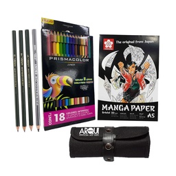 [KITR2F5002] Lápices Prismacolor con estuche + Block Manga Paper A5
