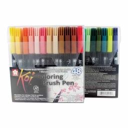 [XBR-48] Set Plumones Acuarelables Sakura Koi Brush 48 Colores