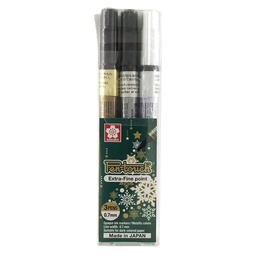 [XPSKA-3CH2] Marcador Permanente Pen Touch Sakura (Oro-Plata-Blanco)0.7mm