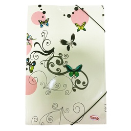 [A109005] Carpeta Cartón Adix con Elástico Diseño Mariposa (Oficio)
