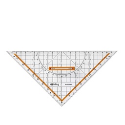 [S0451820] Escuadra Geométrica 45°con Toma de Centro 25cm