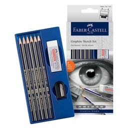 [114000] Set de Dibujo Grafito Faber-Castell Goldfaber 8 piezas