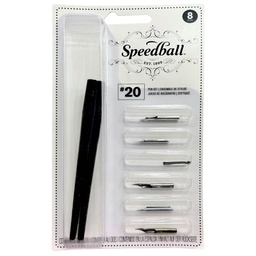 [2967] Set de Plumillas Speedball Caligráficas Mixtas Uso General N°20