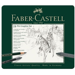 [112973] Lápices Faber-Castell Pitt Monochrome 19 pzas