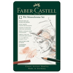 [112975] Lápices Faber-Castell Pitt Monochrome 12 pzas