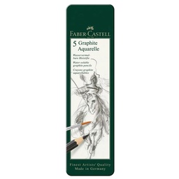 [117805] Lápices Grafito Acuarelable Faber-Castell (HB-2B-4B-6B-8B)