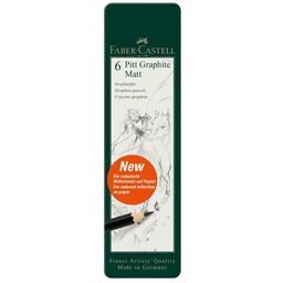 [115207] Lápices Grafito Faber-Castell Pitt Graphite Matt 6 ud