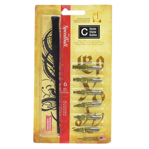 Set de plumillas caligráficas tipo &quot;C&quot; punta oblicua Speedball