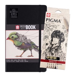 [PROMO26] Kit Sketchbook 21x13 cm + Set Tiralineas Manga