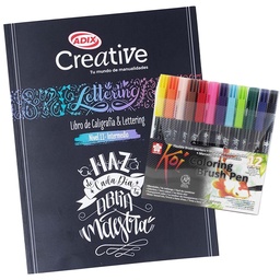 [KITR2F2001] Kit Libro para Lettering Nivel 2 + Set 12 Sakura Koi Brush