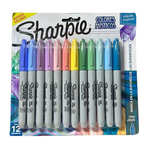 Marcador Sharpie 12 Colores Misticos Permanente
