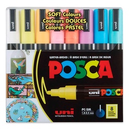 [PC5M-182524] Marcador Uni Posca Set 8 Colores Pastel 5M