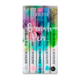 [11509901] Set Plumones Punta Pincel Ecoline (5 Colores Pastel)