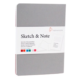 [10628890] Set 2 libretas Sketch &amp; Note Hahnemühle 11x15cm A6 Magenta gris