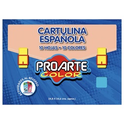 [14278-6] Cartulina Española Proarte 25x34cm 10 colores (10 Hjs)