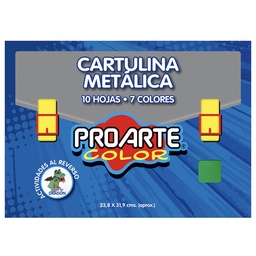[13383-3] Cartulina Metálica Proarte 7 colores 24x32cm (10Hjs)