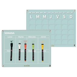 [CALMA045035] Calendario Magnético Mes &amp; Semana + lápices de tiza líquida