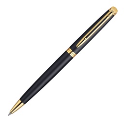 [S0920770] Bolígrafo Hemisphere Negro Mate Chapado en Oro