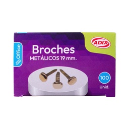 [A202010] Broches de Metal Adix 19mm (100u)