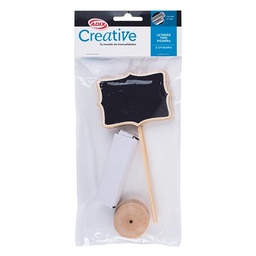 [C607026] Letrero Tipo Pizarra Creative con Base (2u)