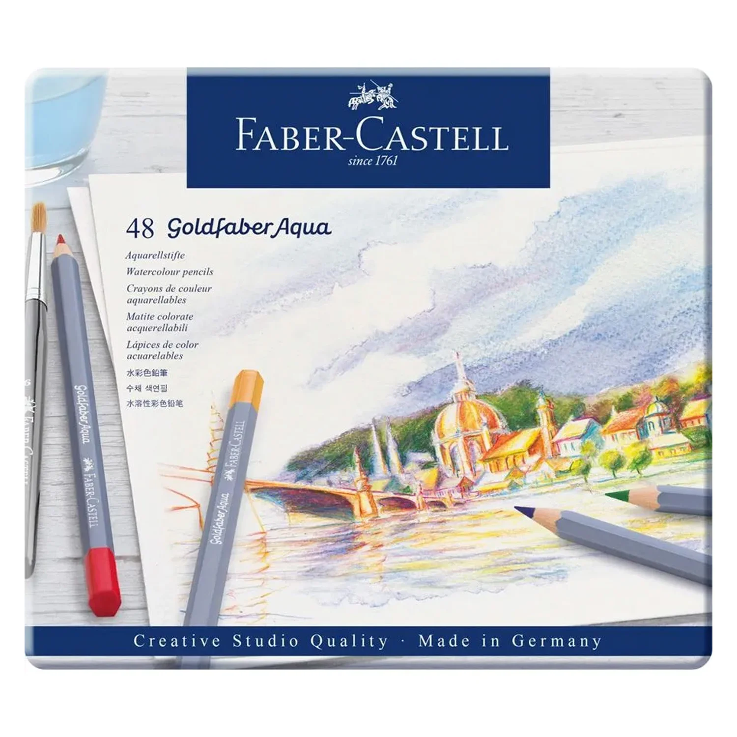 [114648] Lápices Acuarelables Faber-Castell Goldfaber Aqua 48 Colores