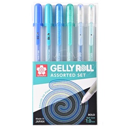 [XPGB-AS6B] Lapiz Gel Gelly Roll Sakura Azules y Verdes