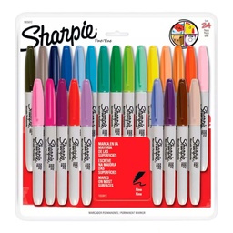 [1805612] Set 24 Marcadores Sharpie Punta Fina Colores Surtidos