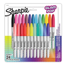 [2185229] Marcadores Permanentes Sharpie Glam Pop Set 24 Colores